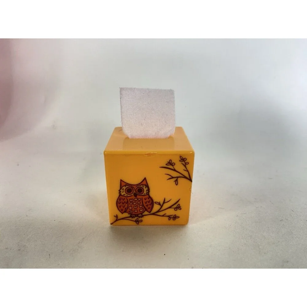 American Girl Julie's Groovy Bathroom Tissue Box Orange Owl Replacement Doll Toy